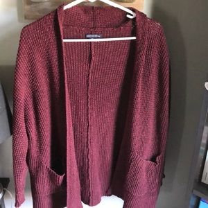 Burgundy cardigan
